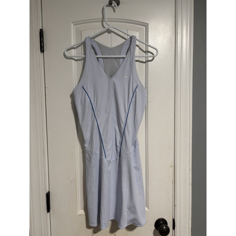 NIKE DANIELA HANTUCHOVA BLOOM PALE BLUE TENNIS DRESS RARE M Medium